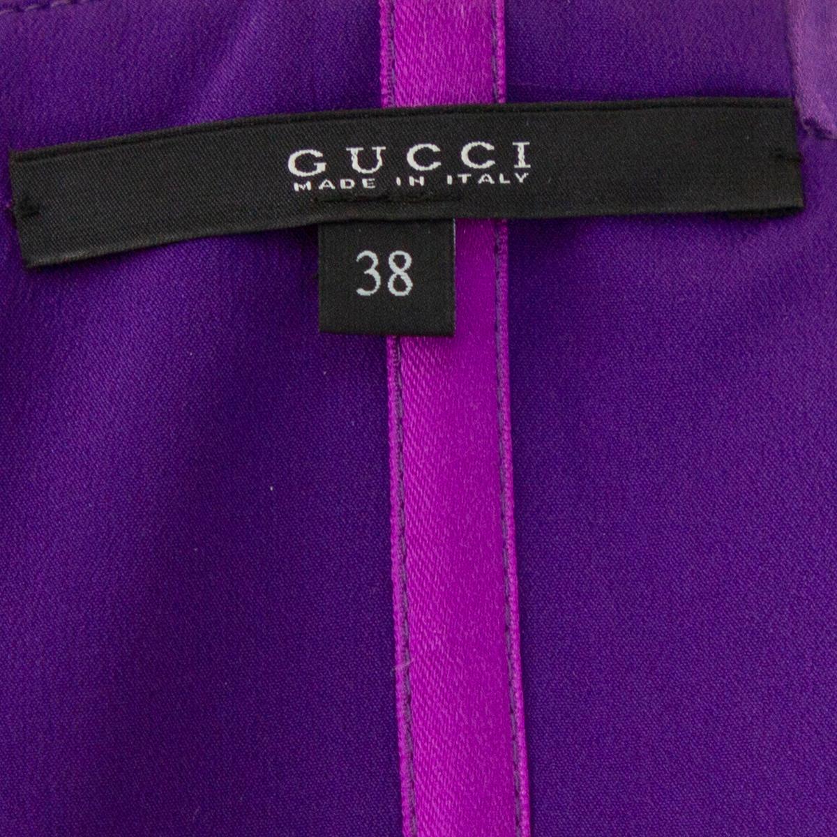 Gucci Purple Silk Satin Belted Bustier Detail Strapless Jumpsuit S at ...