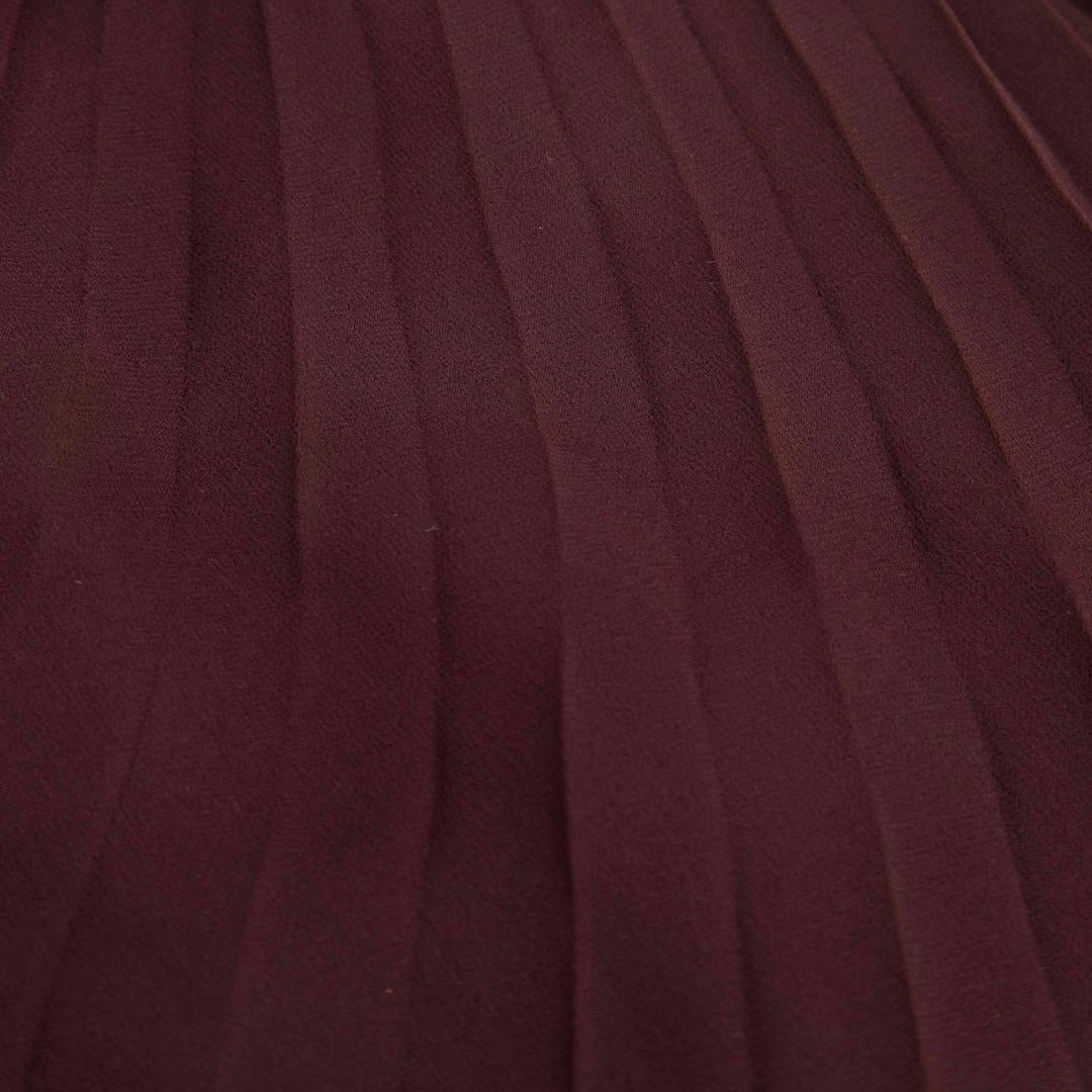 Nero Gucci Camicetta plissettata in seta viola taglia L.L.A. in vendita