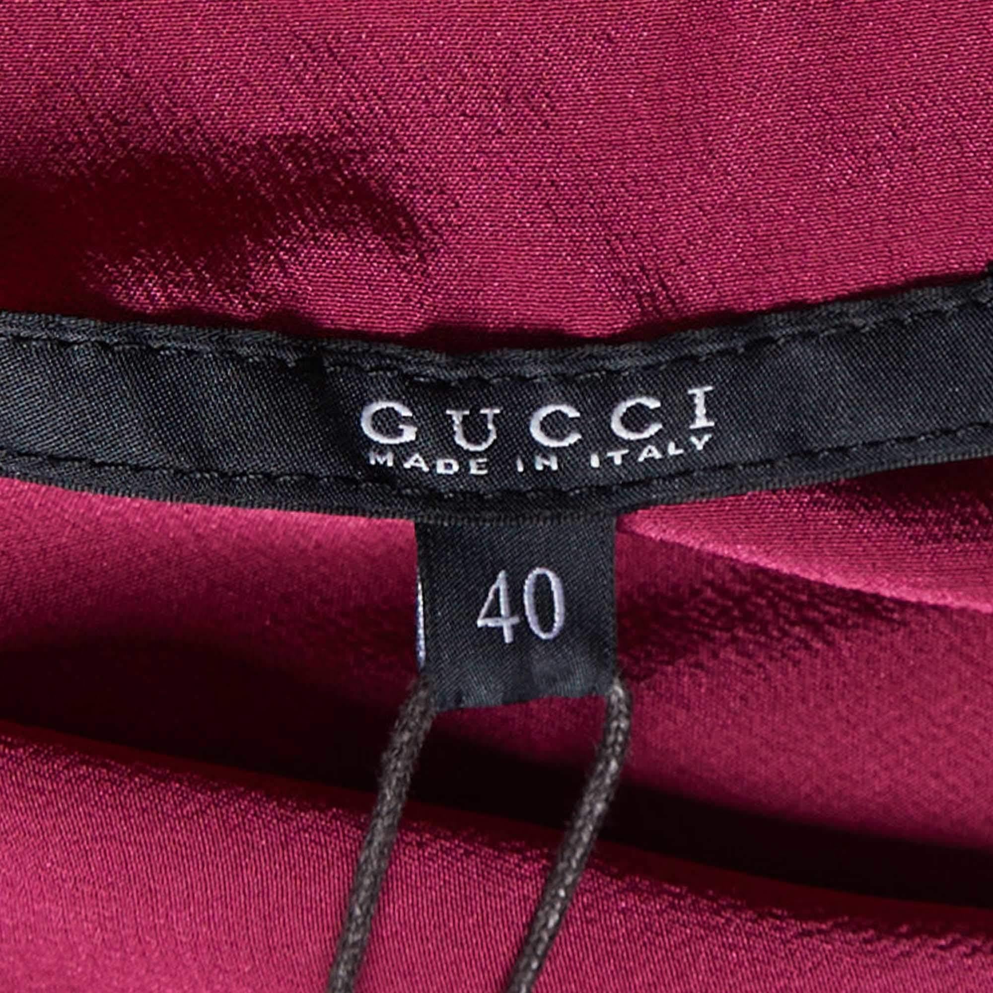 Women's Gucci Purple Silk Sleeveless Blouse S