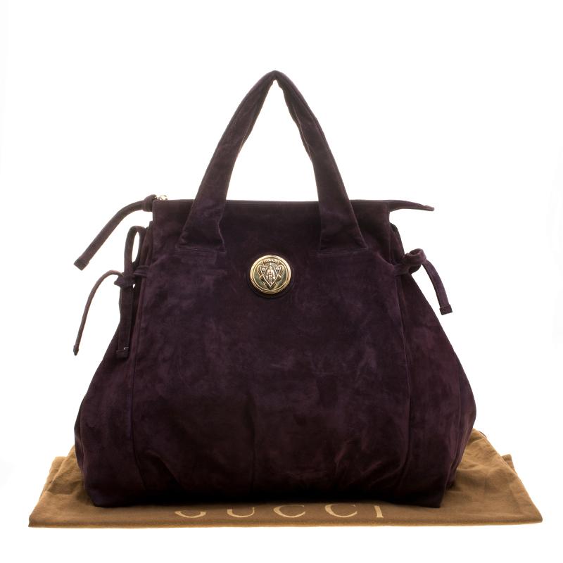 Gucci Purple Suede Large Hysteria Satchel 5