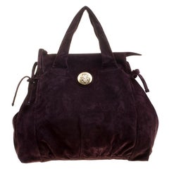 Gucci Purple Suede Large Hysteria Satchel