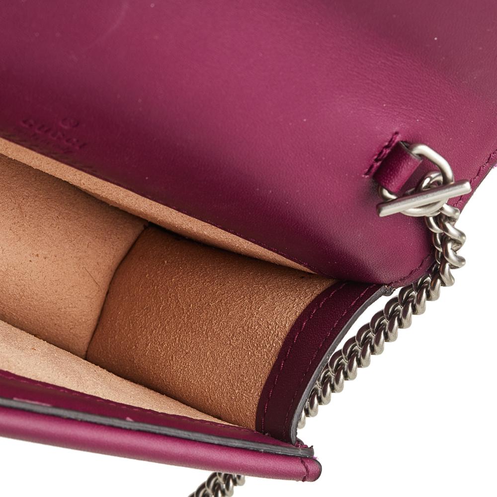 Gucci Purple Velvet and Leather Super Mini Dionysus Crossbody Bag 2