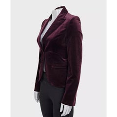 Gucci Purple Velvet Fitted Jacket - Italian Size 38/XS