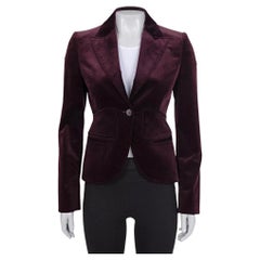 Gucci Purple Velvet Fitted Jacket - Italian Size 38/XS