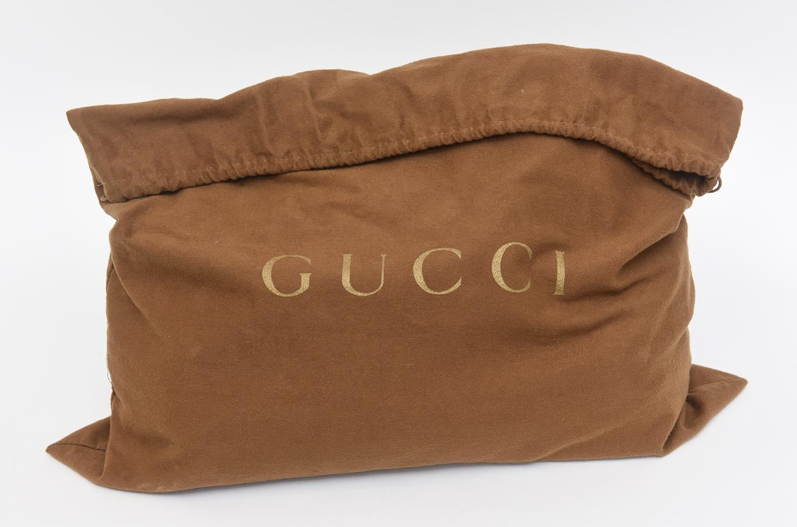 Gucci - Grand sac Hysteria en python noir et marron en vente 8