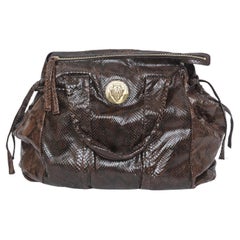 Used Gucci Python Black Brown Hysteria Large Bag