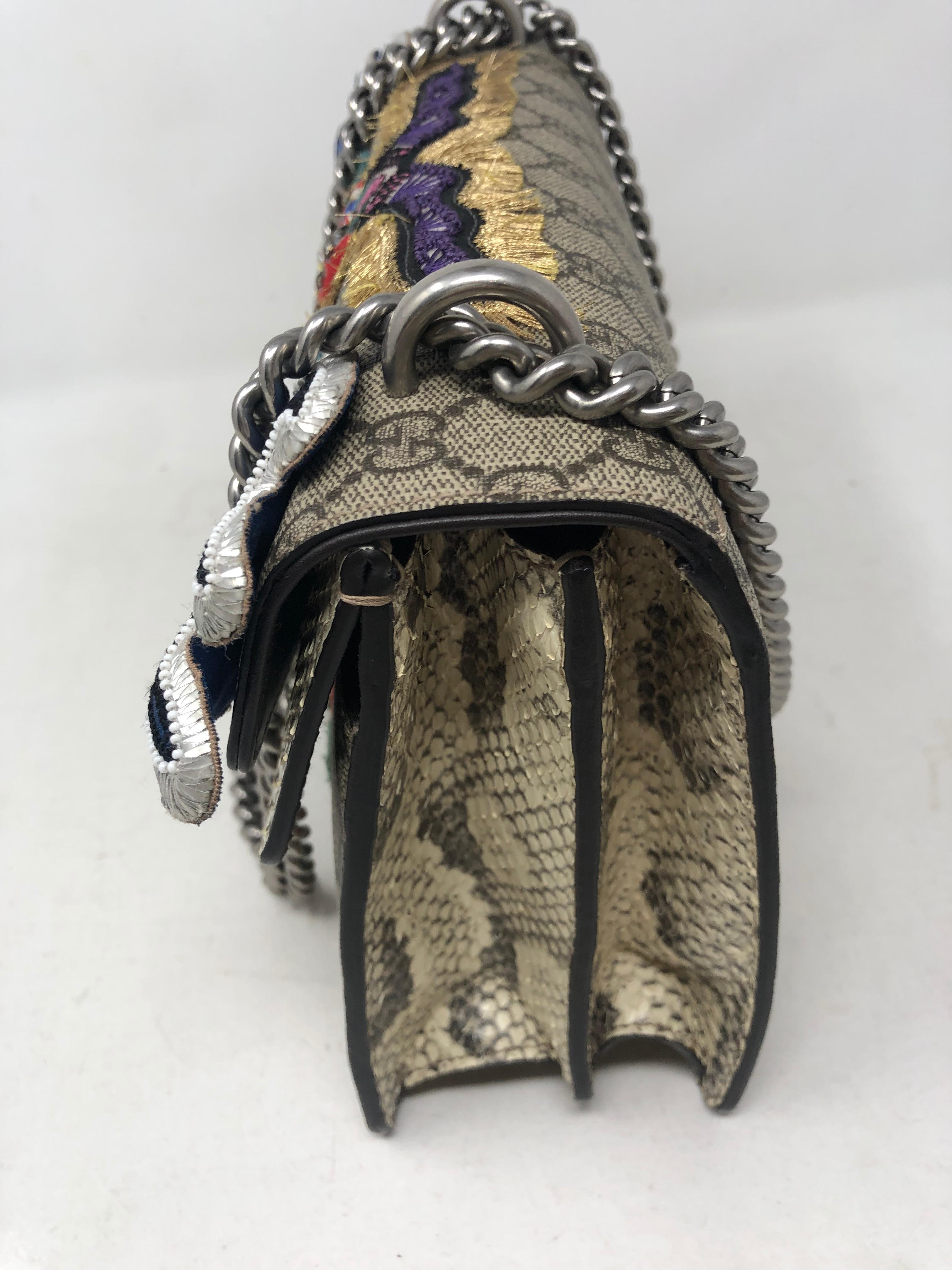 Gray Gucci Python Dionysus Bag 