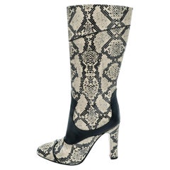 Gucci Python Embossed Tall Cowboy Boots