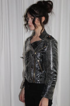 Gucci Python Leather Jacket Frida Giannini Era Vintage Statement Piece