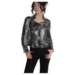 Gucci Python Leather Jacket Frida Giannini Era Vintage Statement Piece