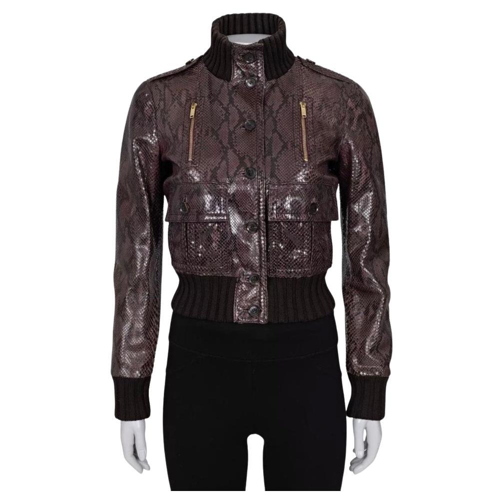 Gucci Python Leather Jacket - IT 38 / XS