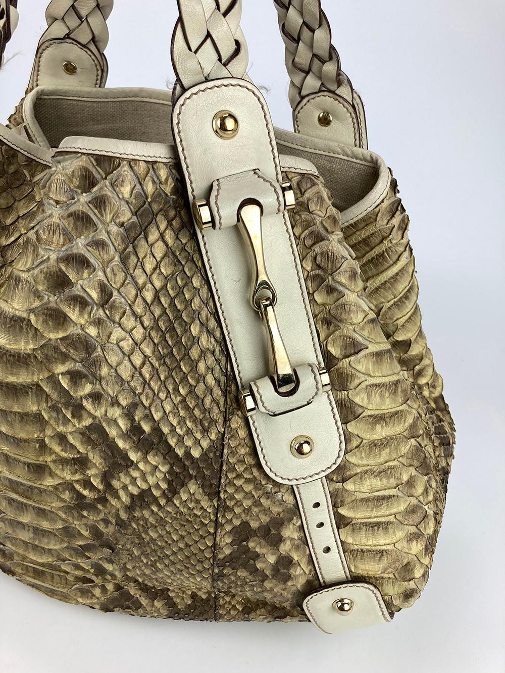 Gucci Python Pelham Shoulder Bag In Good Condition For Sale In Philadelphia, PA