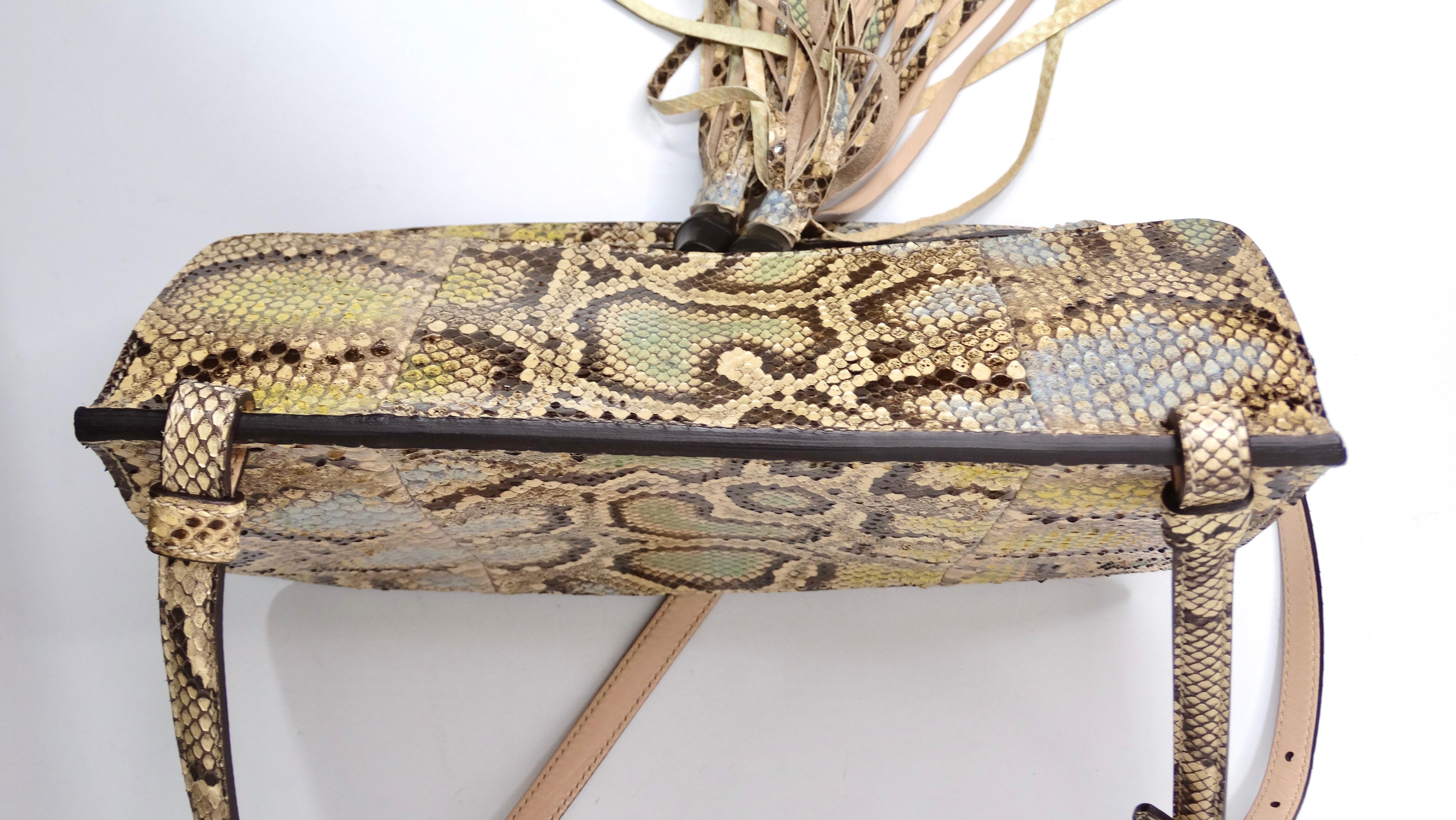 Gucci Python Tassel Crossbody Bag For Sale 4