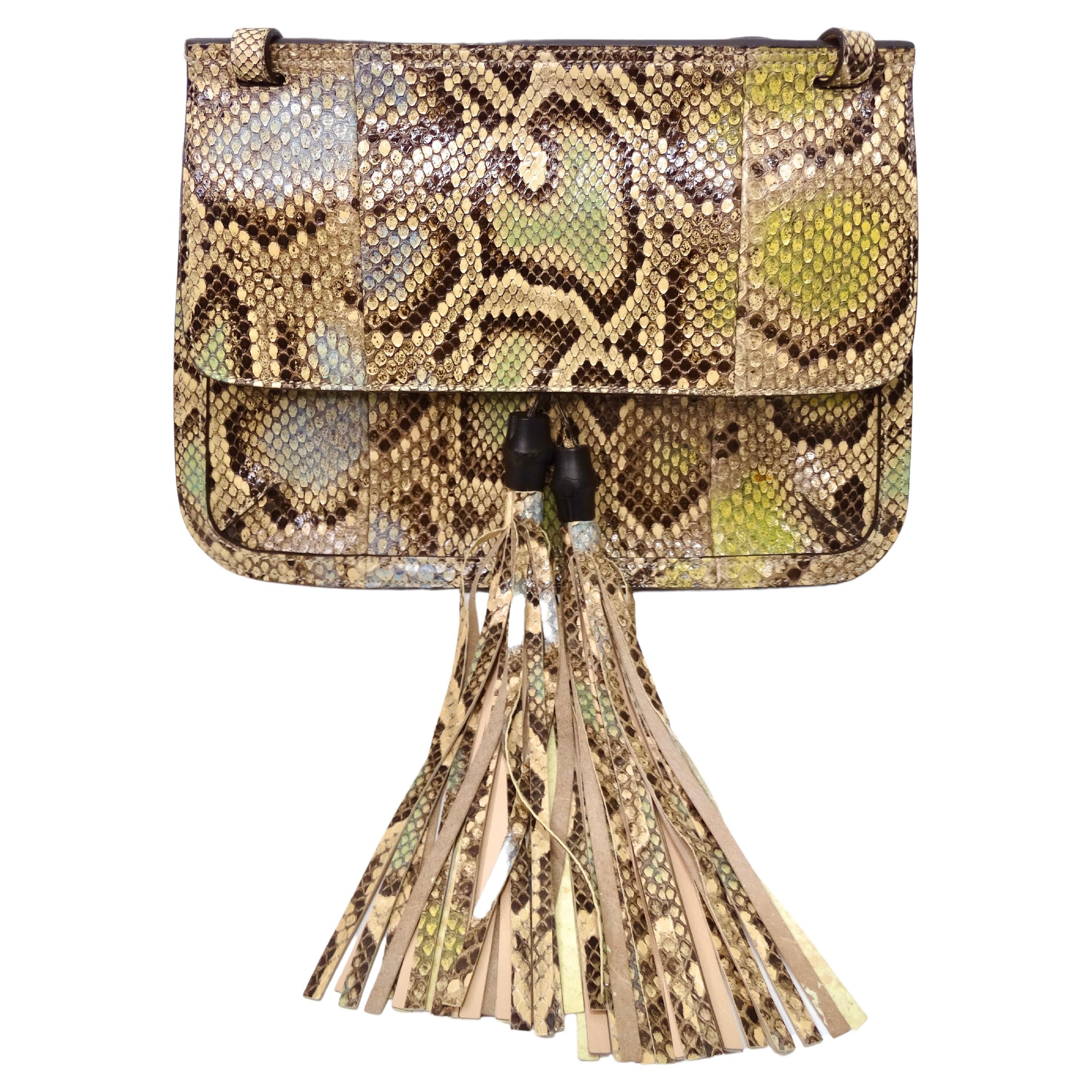 Gucci Python Tassel Crossbody Bag For Sale