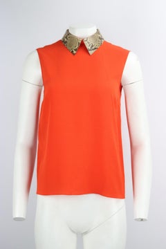 Gucci Top in seta bordato di pitone It 42 Uk 10