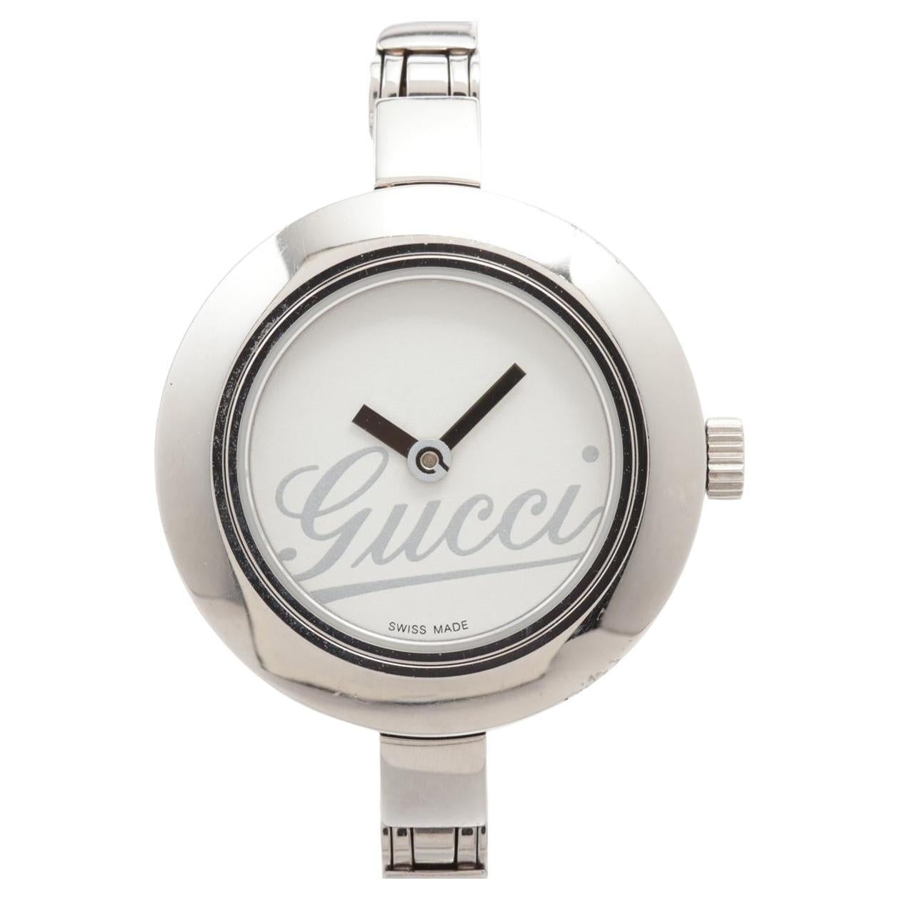 GUCCI Quartz 105 Watch Bezels Gucci Ladies Silver Bangle watch