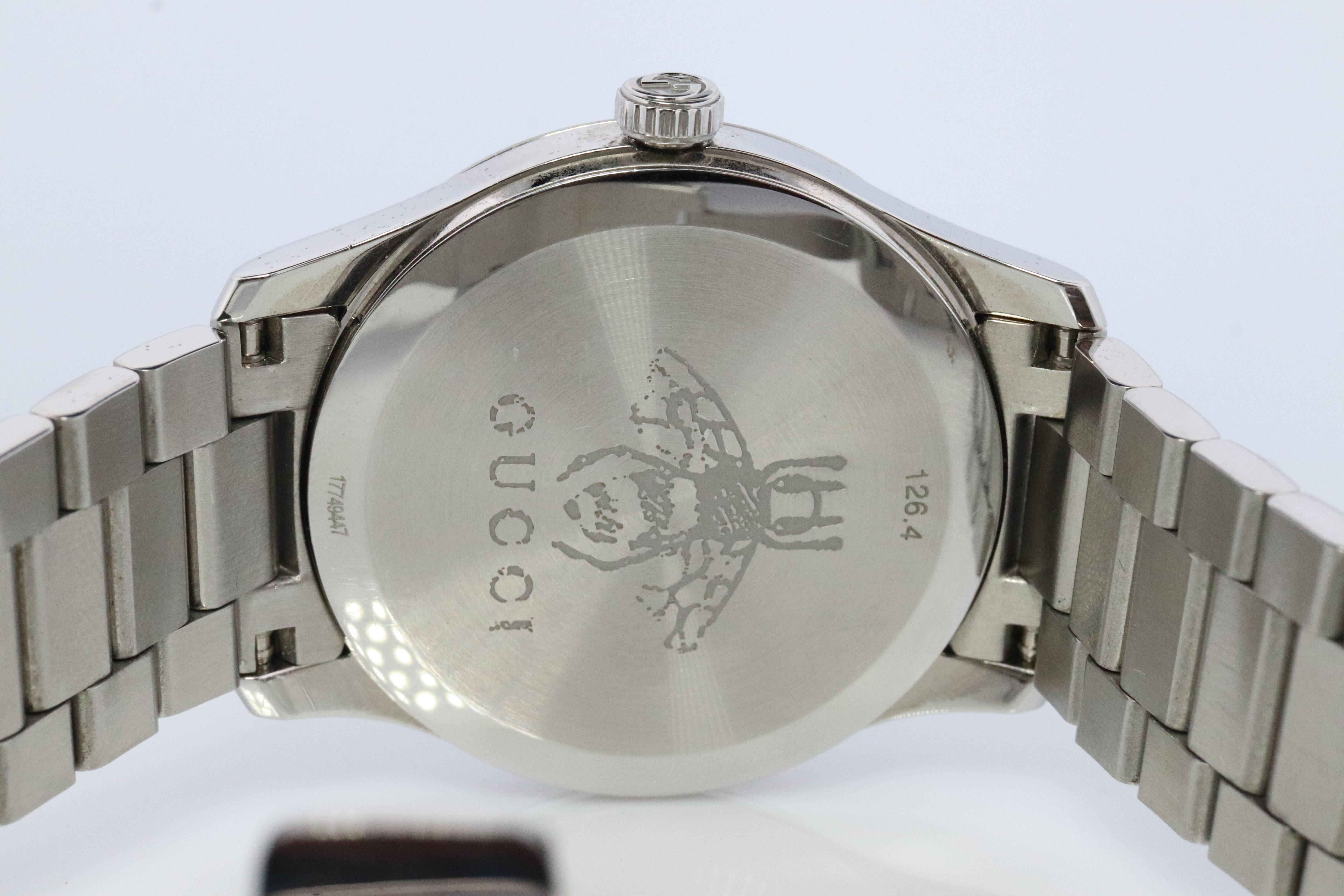 GUCCI Quarz 126.4 Uhr. Gucci G Timeless Runde Schlange Damen. Box und Papiere (Moderne)
