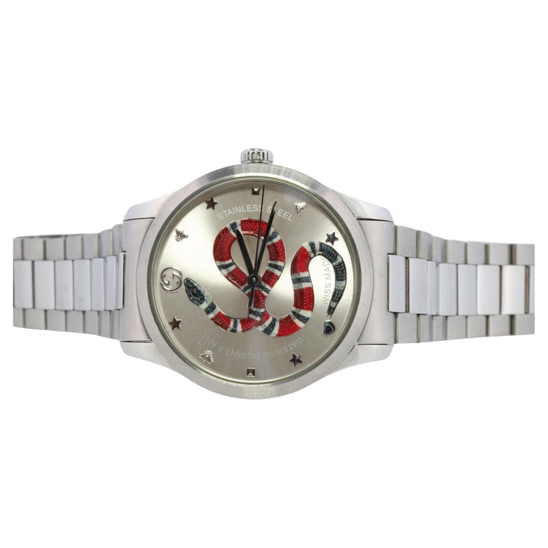 Silver Gucci Orologio Serpente Orologio Gucci Serpente Orologio Gucci Al  Gucci G Timeless Round