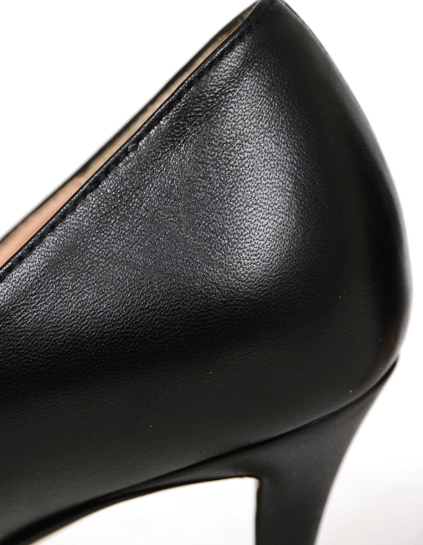 Gucci - Escarpins en cuir noir « Queen Margaret » avec abeilles embellies, taille 36,5 4