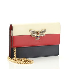 Gucci Queen Margaret Chain Wallet Leather Mini