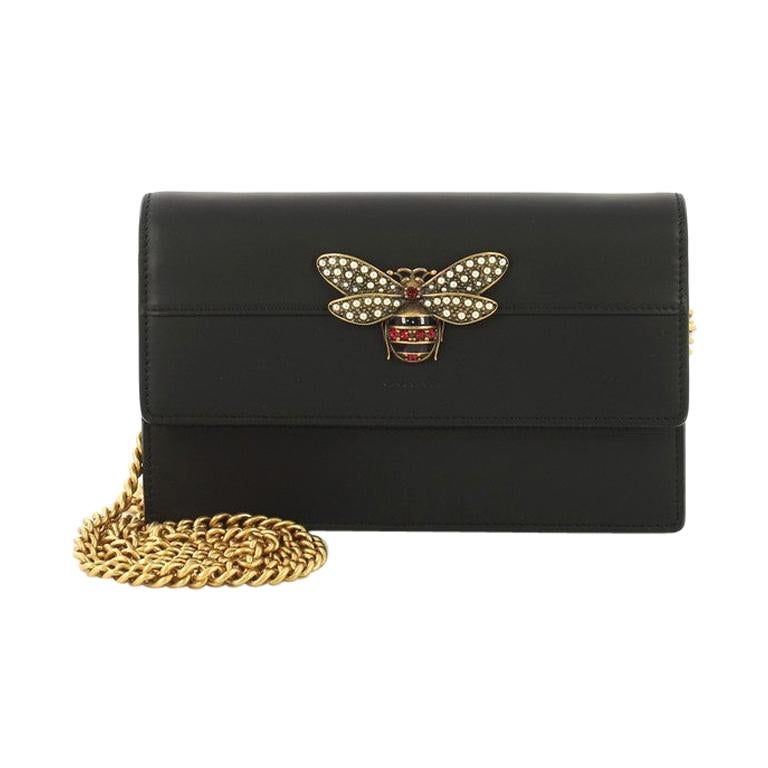 Gucci Queen Margaret Chain Wallet Leather Mini