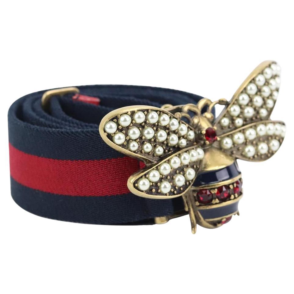 Gucci Queen Margaret Embellished Elastic Waist Belt 