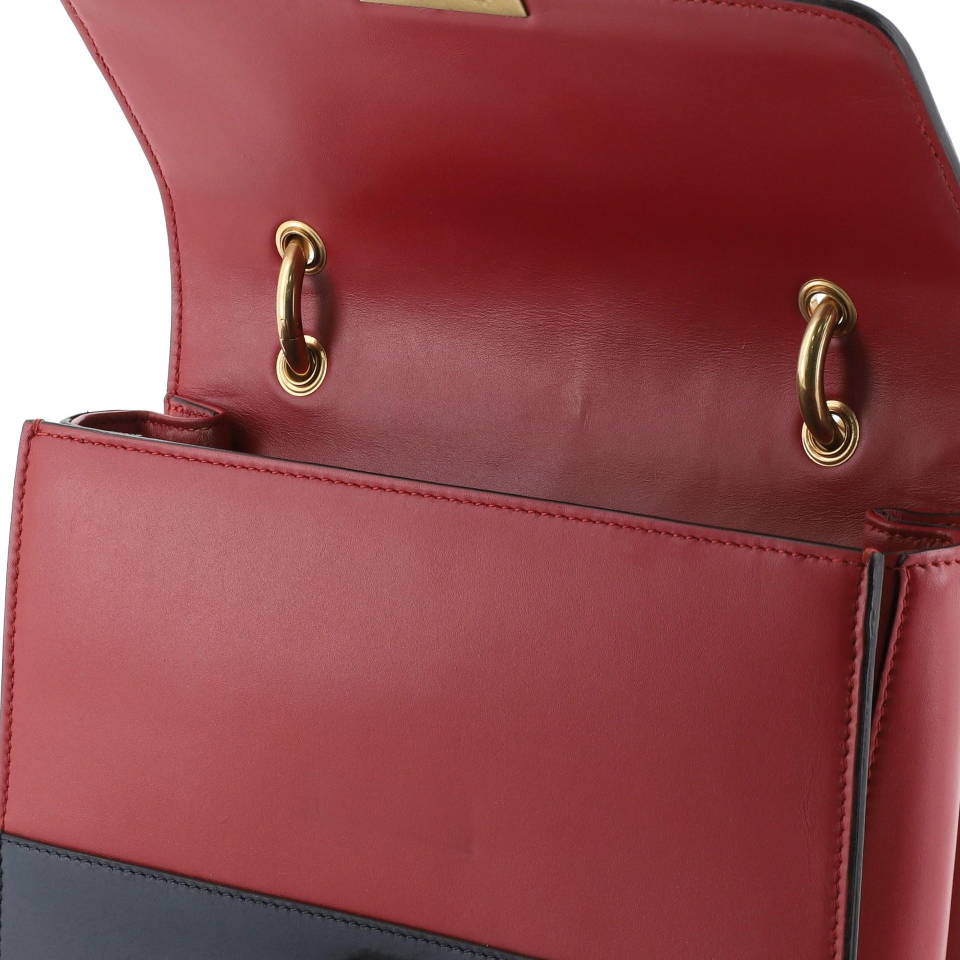 Beige  Gucci Queen Margaret Flap Bag Colorblock Leather Medium
