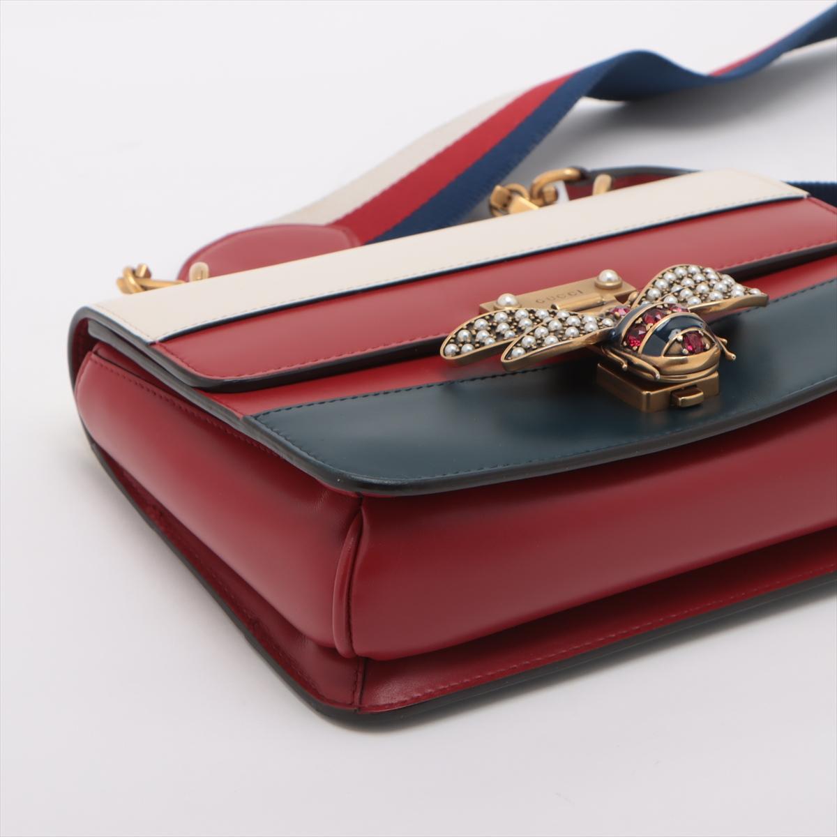 Women's Gucci Queen Margaret Leather Shoulder Bag Tricolor