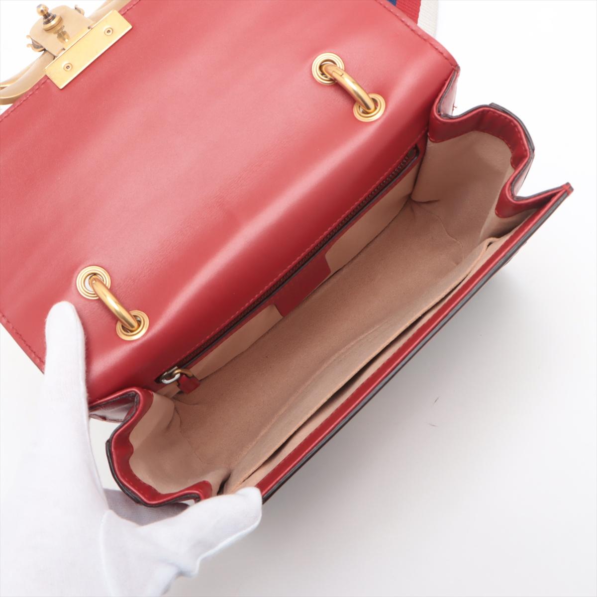 Gucci Queen Margaret Leather Shoulder Bag Tricolor 2