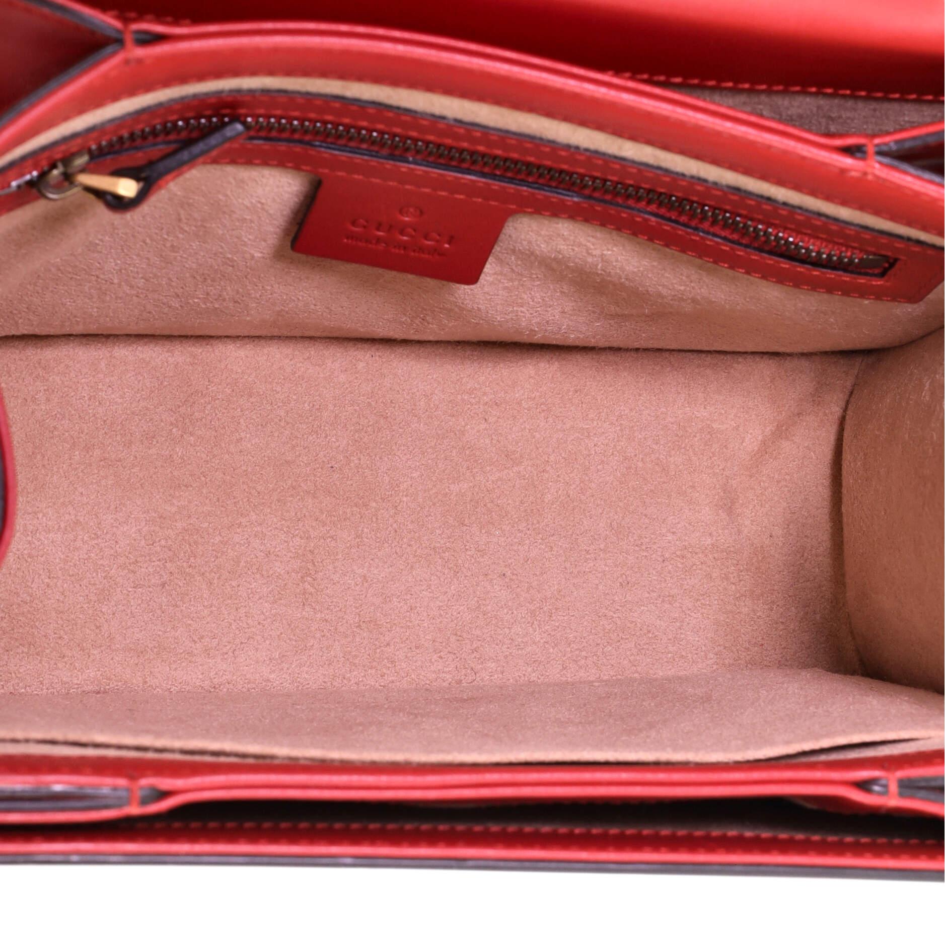 Beige Gucci Queen Margaret Top Handle Bag Colorblock Leather Small