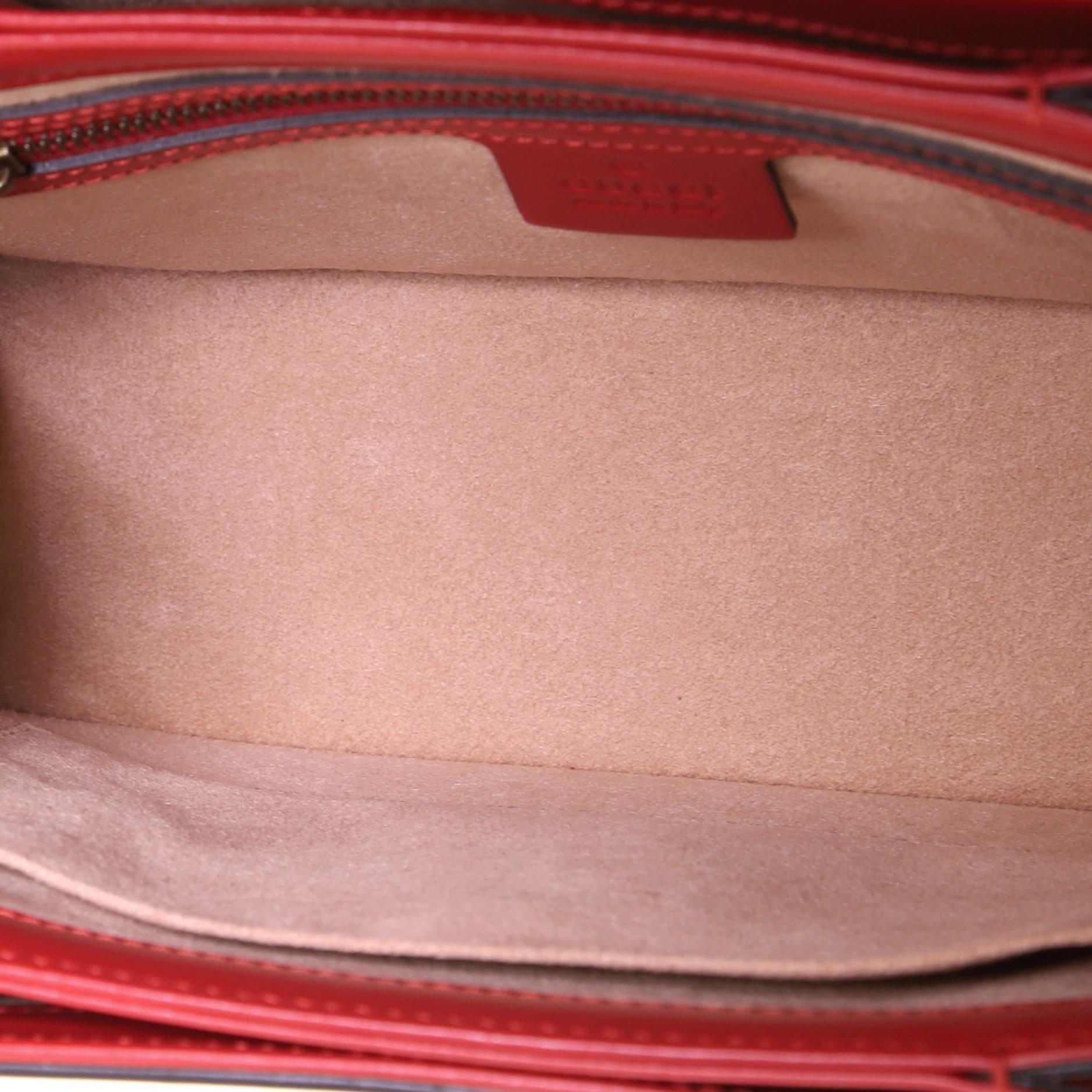 Beige Gucci Queen Margaret Top Handle Bag Colorblock Leather Small