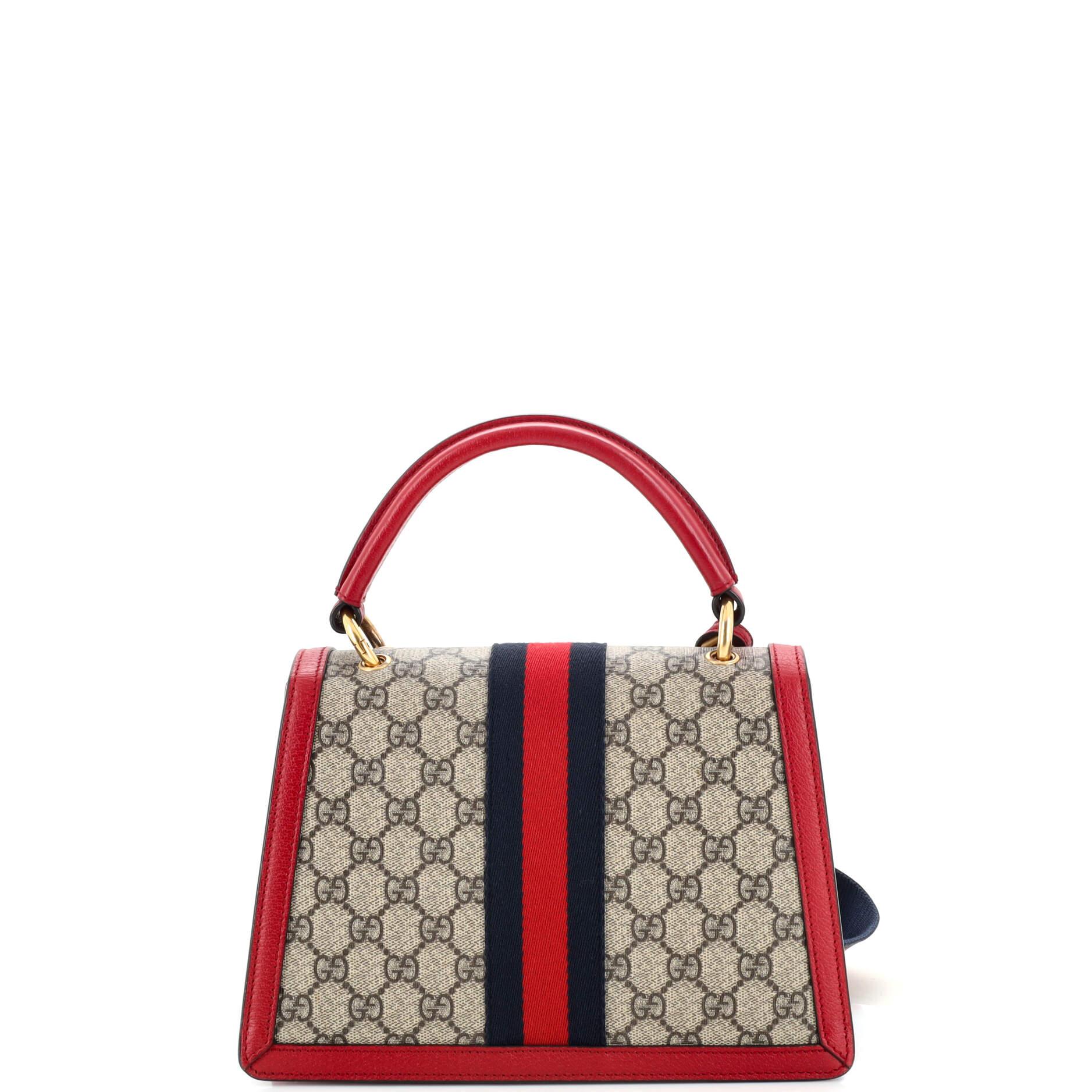 Gucci Queen Margaret Top Handle Bag GG Coated Canvas Small In Good Condition In NY, NY