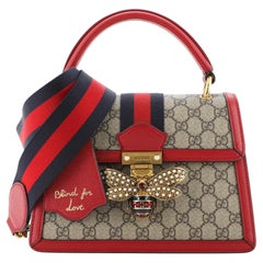Gucci Queen Margaret Top Handle Bag GG Coated Canvas Small