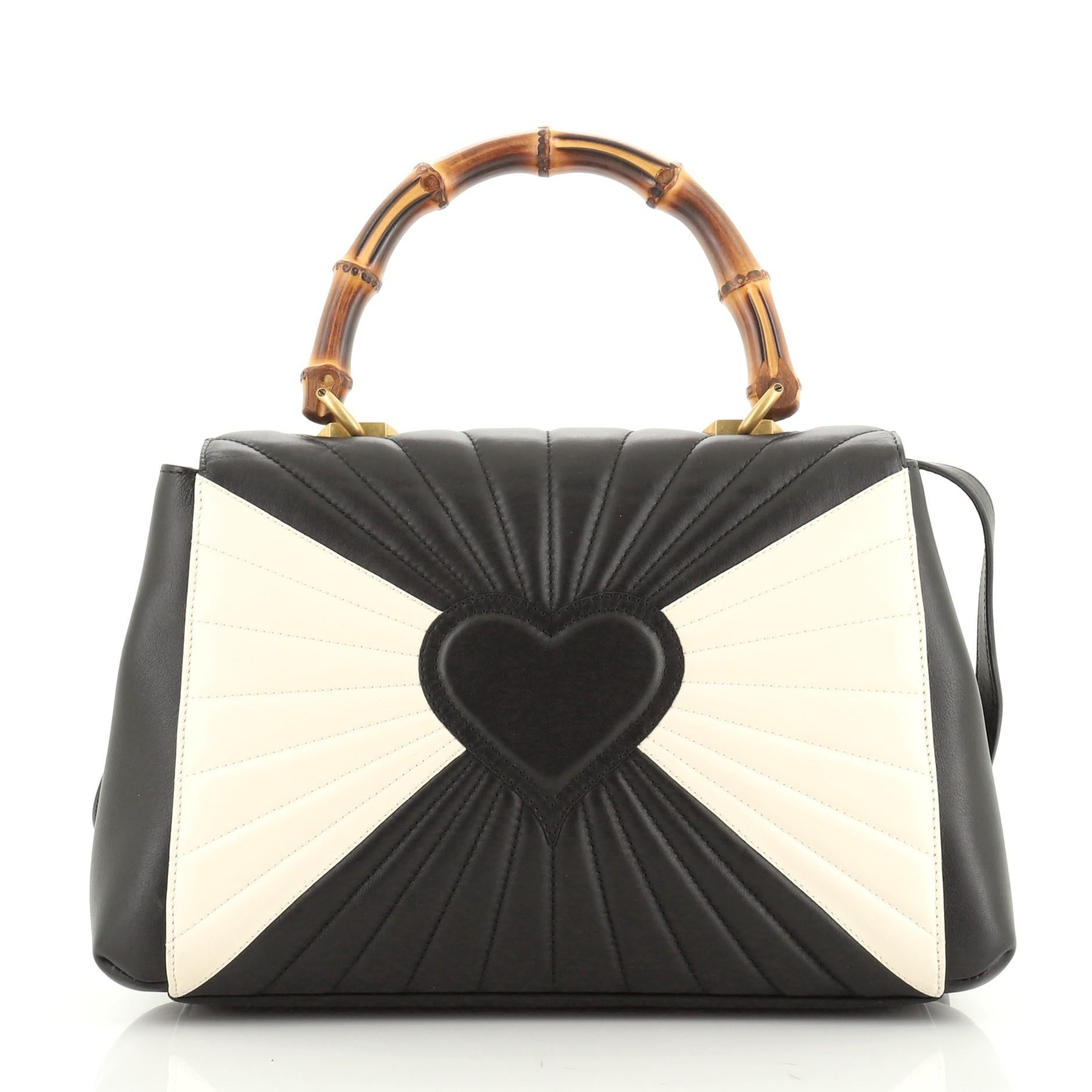 Beige Gucci Queen Margaret Top Handle Bag Multicolor Quilted Leather Medium 