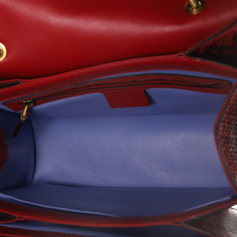 Gucci Queen Margaret Top Handle Bag Snakeskin Small at 1stDibs