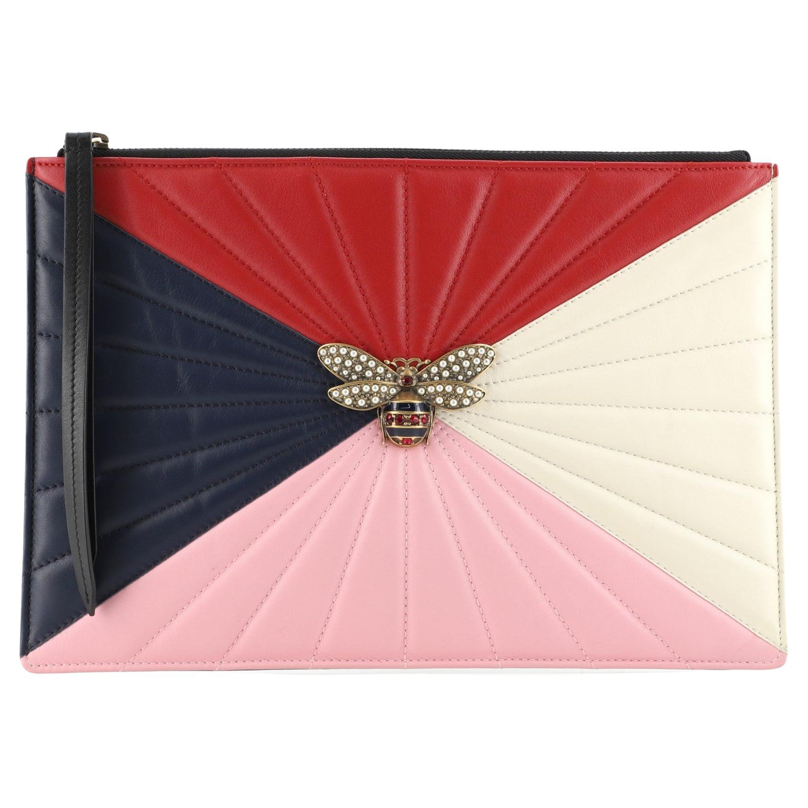 Gucci Queen Margaret Zip Pouch Quilted Leather