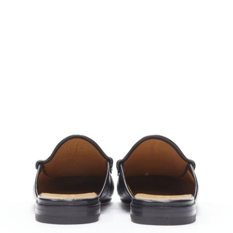 GUCCI Quentin Nero black leather gold Horsebit slip on loafer UK9 US10 EU43 For Sale 2