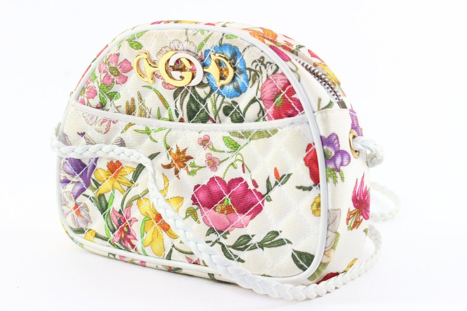 GUCCI Quilted Floral Trapuntata Crossbody 4GK0104K For Sale 7