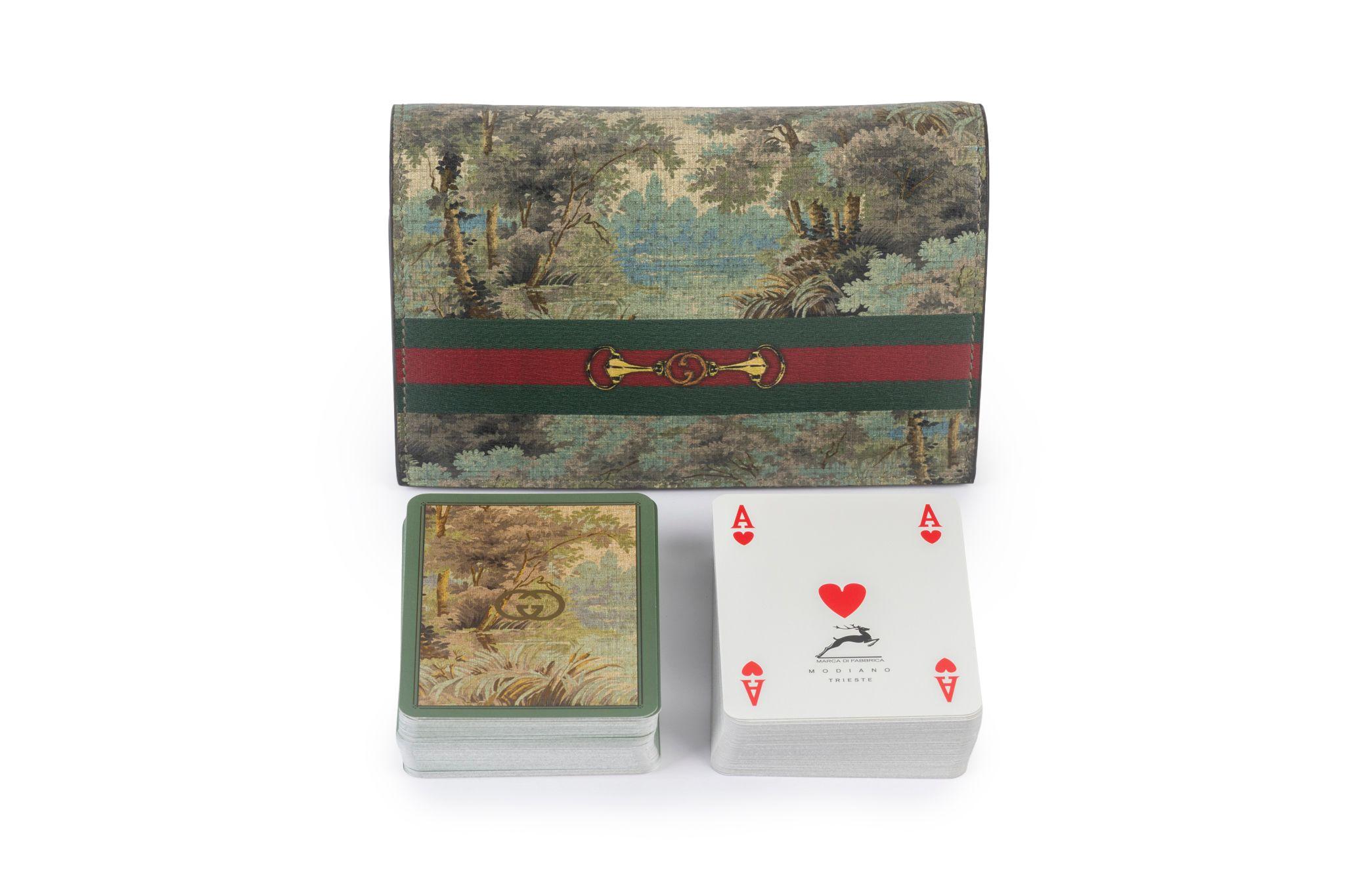 Gris Gucci Radura Demetra Set de cartes à jouer New in Box en vente
