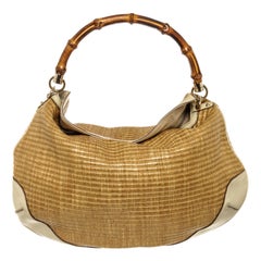 Gucci Rafia Bamboo Bag
