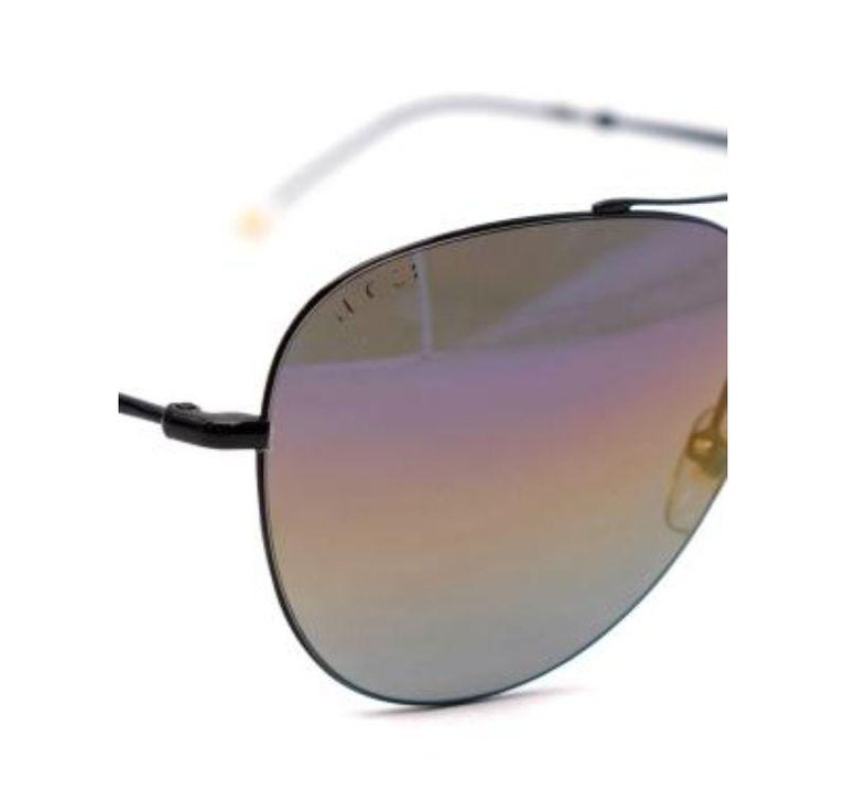 Gucci Rainbow Gradient Aviator Sunglasses For Sale at  display picture 1