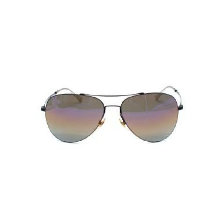Gucci Rainbow Aviator Sunglasses Aviator metal sunglasses in gold metal | GUCCI® US main image 2