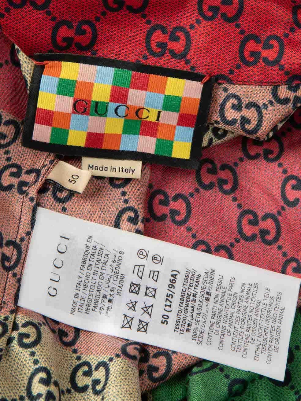 Gucci Rainbow Silk Supreme GG Shirt Size XXXL 2