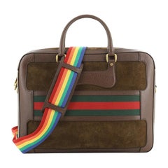 Gucci Rainbow Web Briefcase GG Coated Canvas 