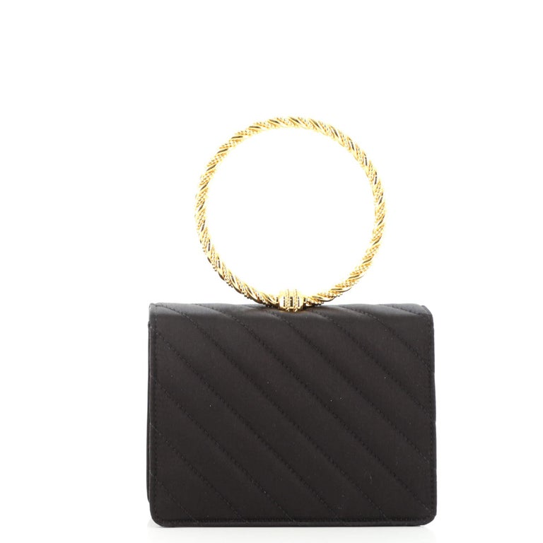 Gucci Rajah Broadway Top Handle Evening Bag Quilted Satin For Sale at 1stDibs