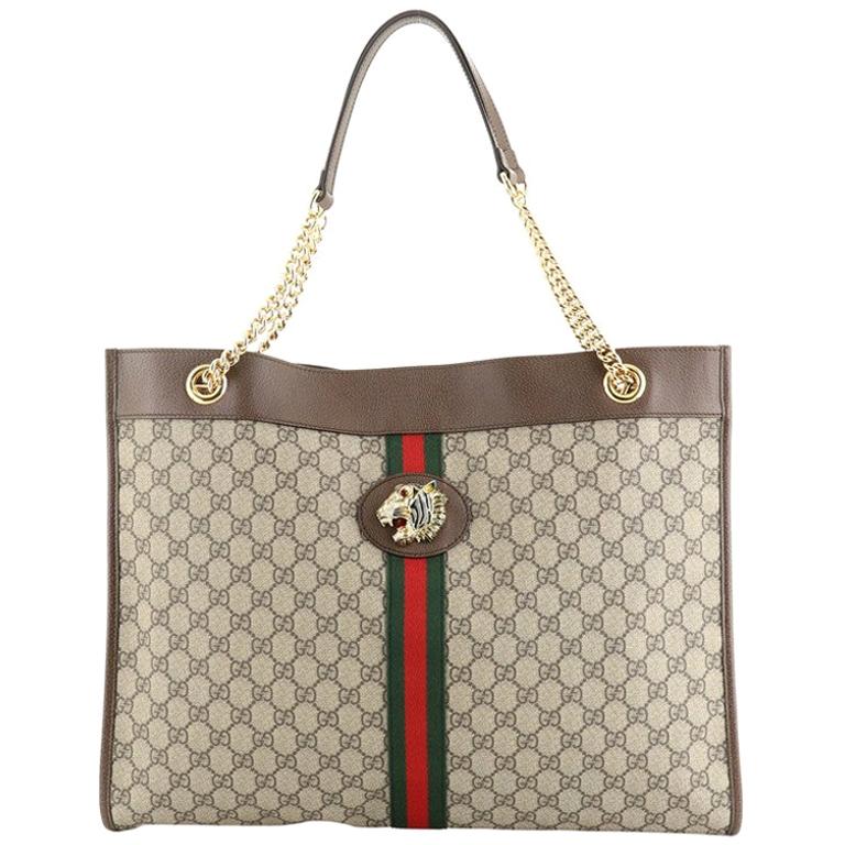 Gucci Rajah Chain Tote GG Coated Canvas Large at 1stDibs | gucci dionysus,  hobo bags sale, hobo shoulder bag