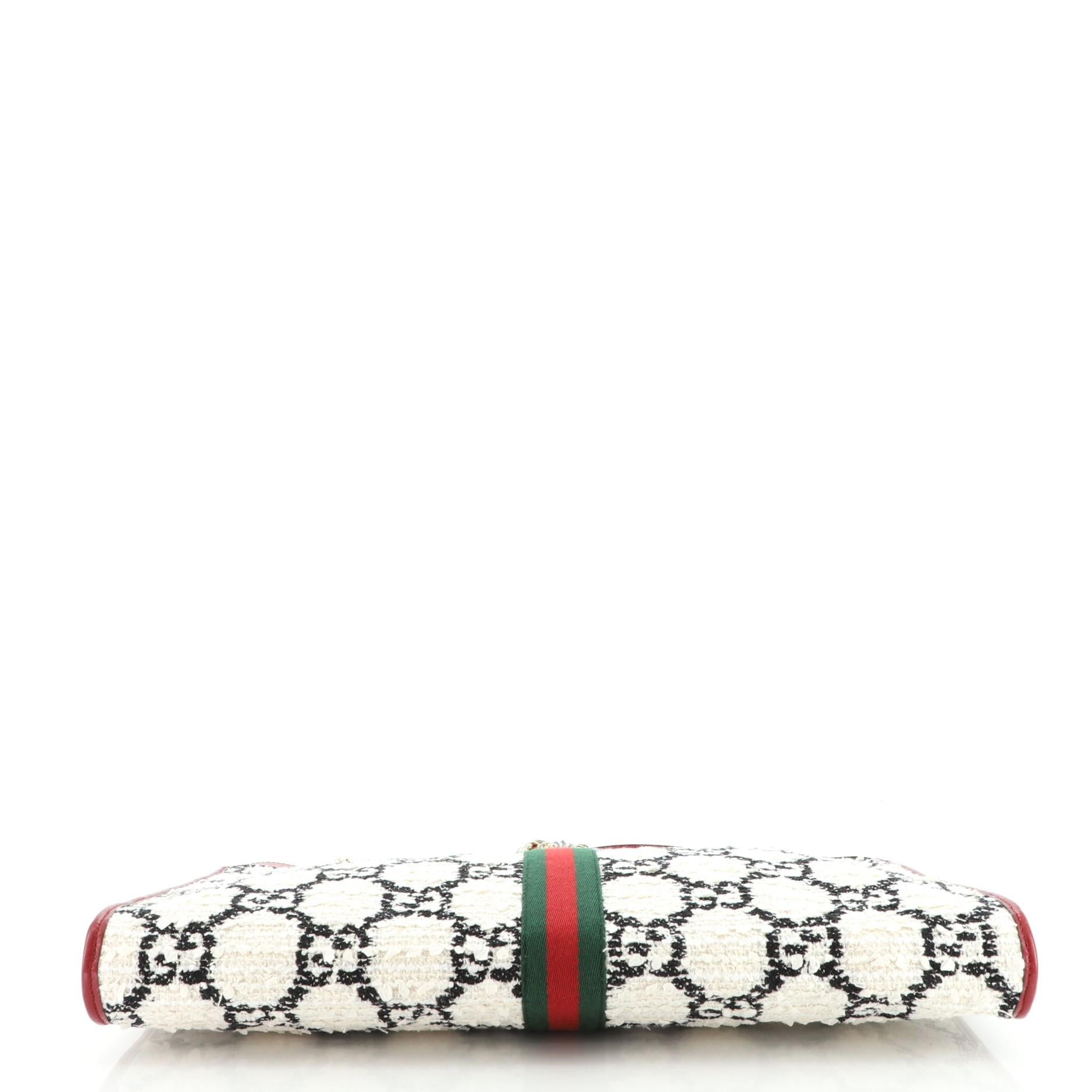 Gucci Rajah Kette Tragetasche aus Tweed Groß für Damen oder Herren