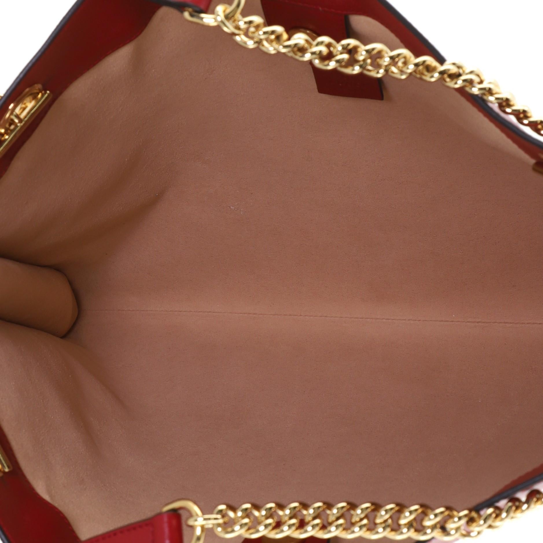 Gucci Rajah Kette Tragetasche aus Tweed Groß 1