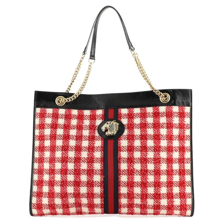 Gucci Rajah Chain Tote GG Tweed Large