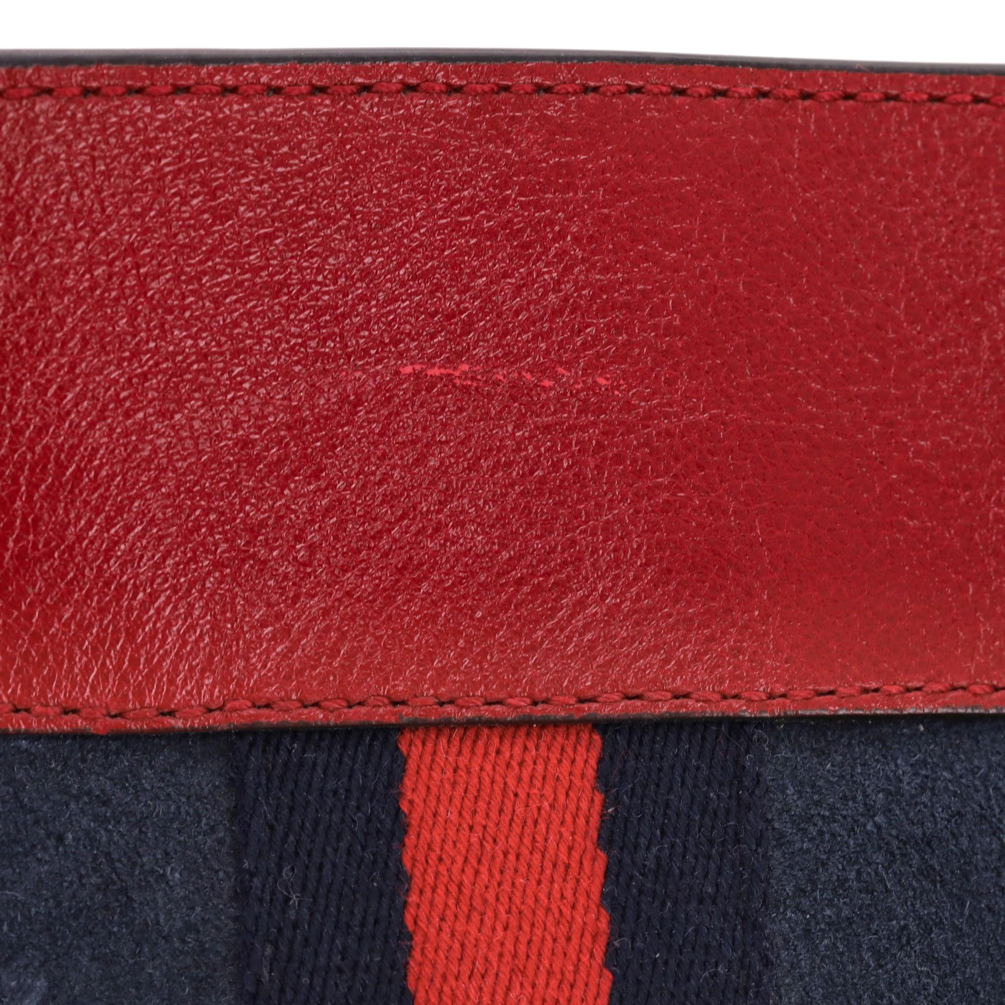 Gucci Rajah Large Suede Shopper Bag & Pouch For Sale 6